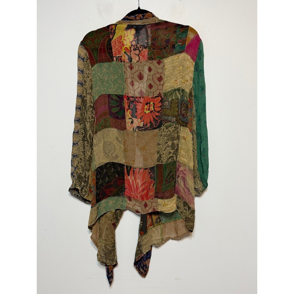 NWT Young Threads Boho Patchwork Kimono Duster Wo… - image 2